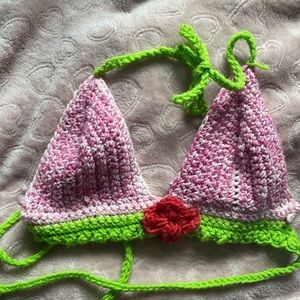 Handmade crochet top. Bikini style and all sizes available